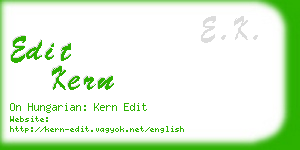 edit kern business card